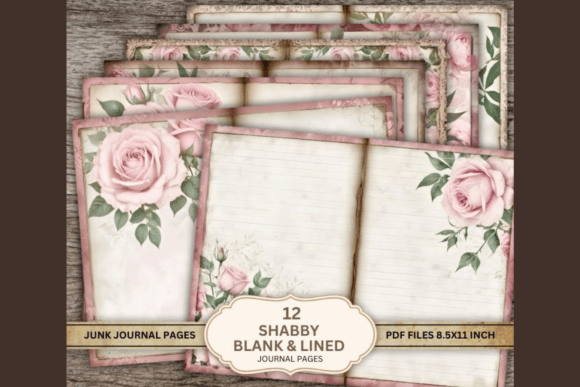 Download Shabby Blank Lined Journal Pages PDF - Journal pages Collection