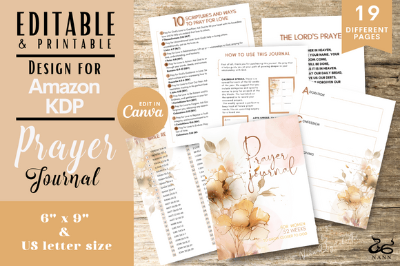 Download Prayer Journal Pages/KDP Interior #279 - Journal pages Collection