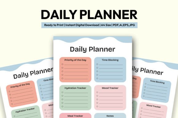 Download Daily Planner Printable A4, Minimal - Planner printable Collection