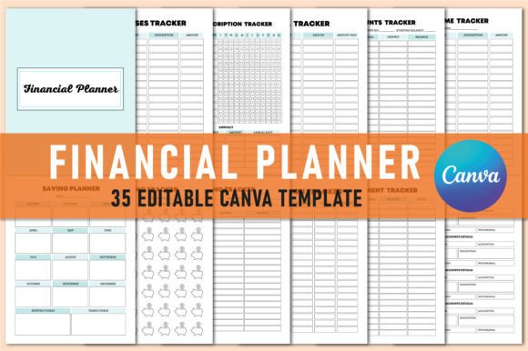 Download Editable Financial Planner for Canva - Premium Bundle