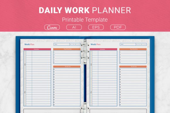Download Daily Work Planner Printable Template - Planner printable Collection