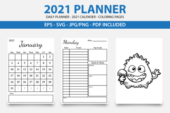 Download 2021 Planner Printable Template Graphic - Planner printable Collection