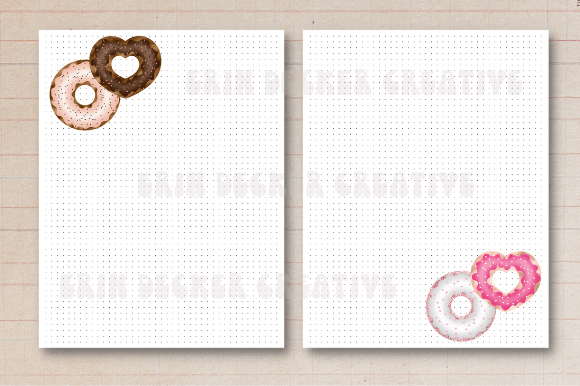 Download Valentine Donut Dot Journal Pages KDP - Journal pages Collection