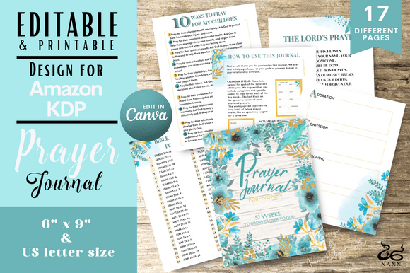 Download Prayer Journal Pages/KDP Interior #73 - Journal pages Collection