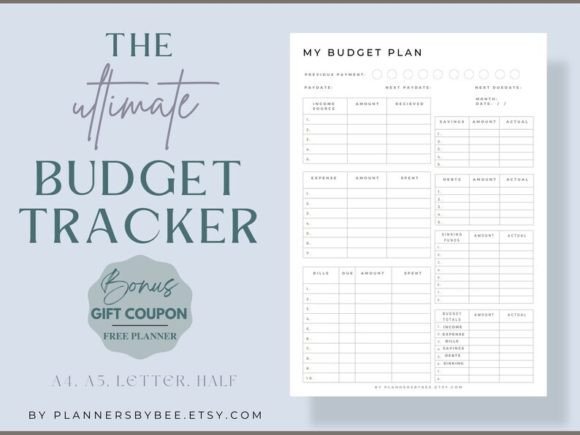 Download Udget Planner Printable, Finance Tracker - Planner printable Collection