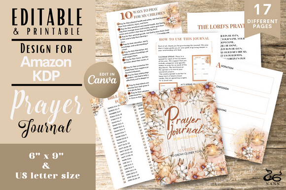 Download Prayer Journal Pages/KDP Interior #731 - Journal pages Collection