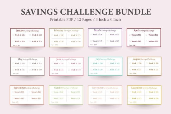 Download Savings Challenge,Savings Tracker - Premium Bundle