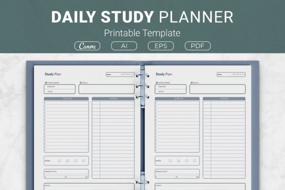 Download Daily Study Planner Printable Template - Planner printable Collection